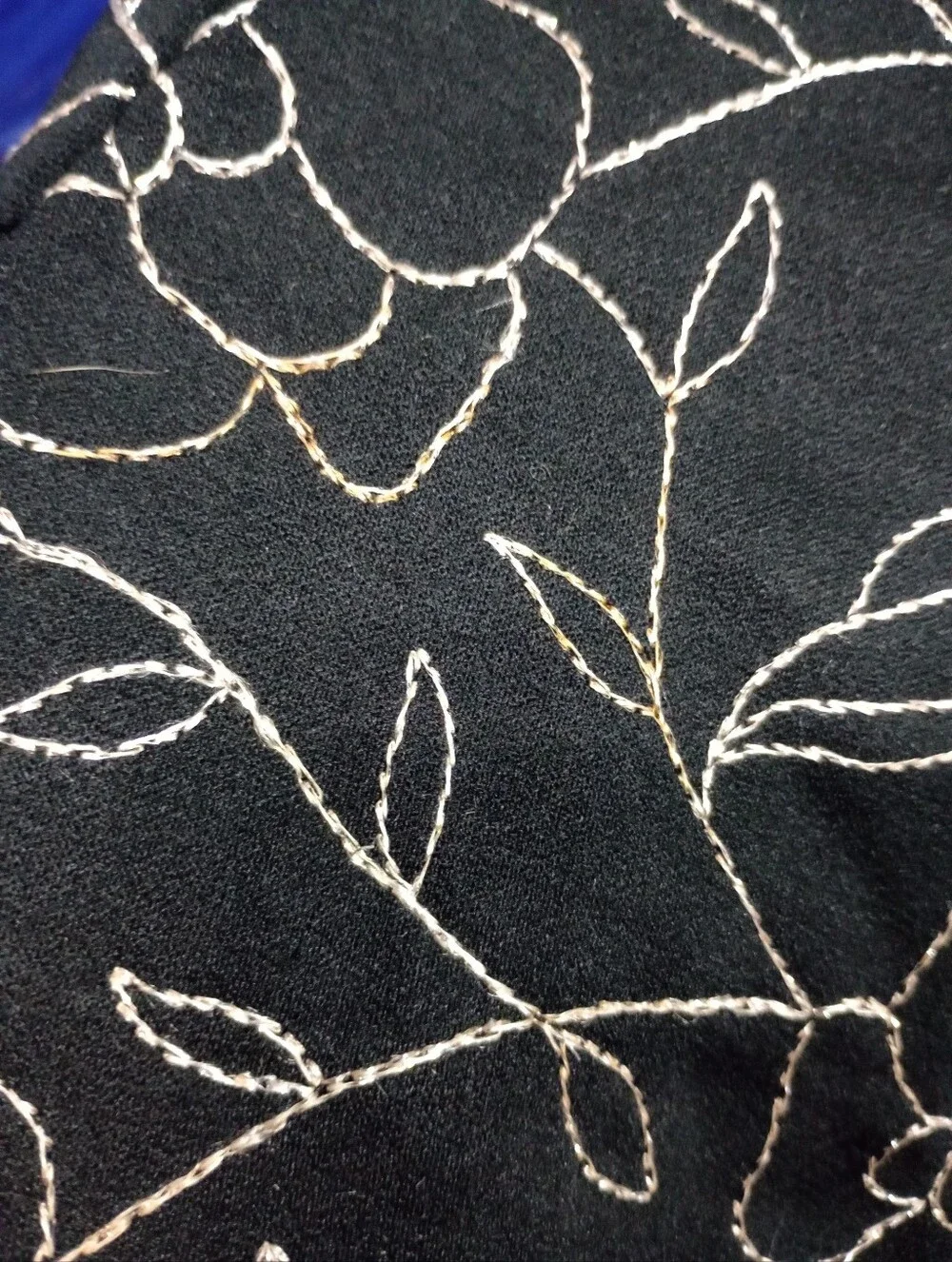 Vintage 90s Rampage Silver Floral Embroidered Mini Skirt Whimsigoth Witchy